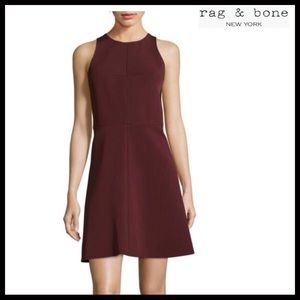 RAG & BONE BURGUNDY MINI DRESS